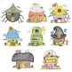 Halloween Village Houses Machine Embroidery Designs by JuJu
