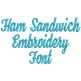 Ham Sandwich Embroidery Font | Machine Embroidery Designs by JuJu