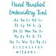 Hand Brushed Embroidery Font | Machine Embroidery Designs by JuJu
                            