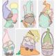 Happy Easter Gnomes Applique Machine Embroidery Designs by JuJu 