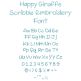 Happy Giraffe Scribble Embroidery Font | Machine Embroidery Designs by JuJu