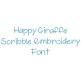 Happy Giraffe Scribble Embroidery Font | Machine Embroidery Designs by JuJu
                            
