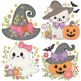 Happy Halloween Zig Zag Applique | Machine Embroidery Designs by JuJu
