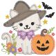 Happy Halloween Zig Zag Applique | Machine Embroidery Designs by JuJu