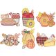 Happy Harvest Applique Digital Machine Embroidery Designs by JuJu
