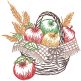 Harvest Apple Vintage Sketch | Machine Embroidery Designs by JuJu	