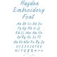 Hayden Embroidery Font | Machine Embroidery Designs by JuJu