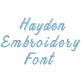 Hayden Embroidery Font | Machine Embroidery Designs by JuJu
