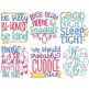 Heartbeats Word Art Machine Embroidery Designs by JuJu