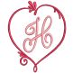 Hearts Delight Monogram | Machine Embroidery Designs by JuJu