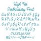 High Tea Embroidery Font | Machine Embroidery Designs by JuJu