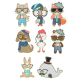 Hipster Animals Applique Machine Embroidery Designs By JuJu