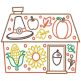 Holiday Houses Digital Embroidery Designs by JuJu
