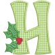 Holly Applique Alphabet Machine Embroidery Designs By JuJu