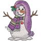 Holly Hat Whimsy Snowman | Machine Embroidery Designs by JuJu