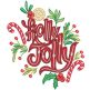 Holly Jolly Christmas Word Art Embroidery Design | Designs by JuJu