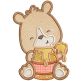 Honey Bear Applique | Machine Embroidery Designs by JuJu