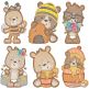 Honey Bears Applique | Machine Embroidery Designs by JuJu