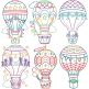 Hot Air Balloons Machine Embroidery Designs by JuJu