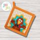 ITH Bow Tie Turkey Pot Holder | Machine Embroidery Designs by JuJu