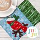 ITH Christmas Bird Mug Rug | Machine Embroidery Designs by JuJu