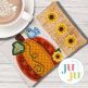 ITH Chunky Pumpkin And Sunflowers Mug Rug | Machine Embroidery Designs by JuJu