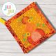ITH Chunky Pumpkin Trio Pot Holder | Machine Embroidery Designs by JuJu