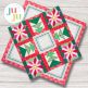                                 In The Hoop Poinsettia Pine Patchwork Table Topper Project | Designs by JuJu 
                            