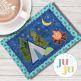 ITH Tent Mug Rug | Machine Embroidery Designs by JuJu