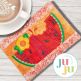 ITH Whimsical Watermelon Mug Rug | Machine Embroidery Designs by JuJu