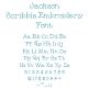 Jackson Scribble Embroidery Font | Machine Embroidery Designs by JuJu