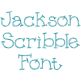Jackson Scribble Embroidery Font | Machine Embroidery Designs by JuJu
