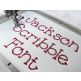 Jackson Scribble Embroidery Font | Machine Embroidery Designs by JuJu