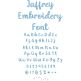 Jaffrey Embroidery Font | Machine Embroidery Designs by JuJu