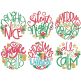 Jolly Christmas Word Art 1 Digital Embroidery Designs by JuJu