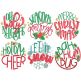 Jolly Christmas Word Art 2 Digital Embroidery Machine Designs by JuJu