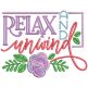 Just Relax Word Art 2 Machine Embroidery Designs by JuJu