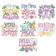 Just Relax Word Art 2 Machine Embroidery Designs by JuJu
