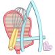 Kitchen Tools Alphabet Digital Embroidery Machine Designs by JuJu