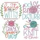 Knitting Word Art 2 | Machine Embroidery Designs by JuJu