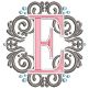 Lady Edith Monogram | Machine Embroidery Designs by JuJu