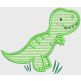 Land of Dinosaurs Applique Machine Embroidery Designs by JuJu