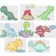 Land of Dinosaurs Applique Machine Embroidery Designs by JuJu
