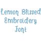 Lemon Blissed Embroidery Font | Machine Embroidery Designs by JuJu