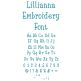 Lillianna Embroidery Font | Machine Embroidery Designs by JuJu