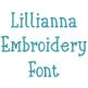 Lillianna Embroidery Font | Machine Embroidery Designs by JuJu