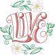                                 Live Laugh Love Word Art | Machine Embroidery Designs by JuJu
                            