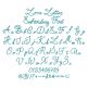 Love Letter Embroidery Font | Machine Embroidery Designs by JuJu