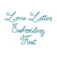 Love Letter Embroidery Font | Machine Embroidery Designs by JuJu