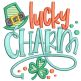 Lucky Charm Word Art Machine Embroidery Designs by JuJu